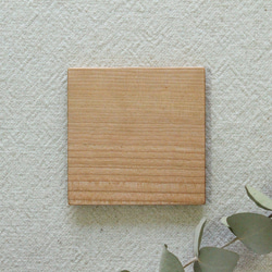 木の平皿105（チェリー）＜四角／フラット＞ 2枚目の画像