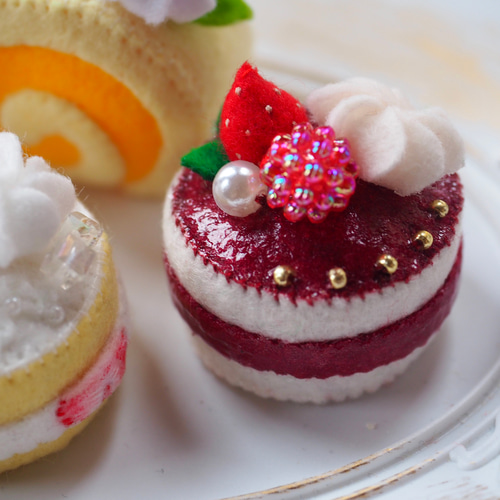 フェルトケーキ3個＆ロールケーキ1個セット 雑貨・その他 RAMERIA 通販