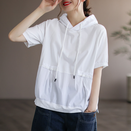 Tシャツ パーカー レディース レディースパーカー 半袖パーカー