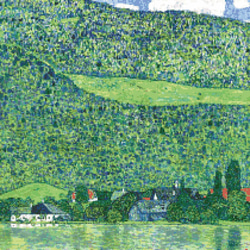 グスタフ・クリムト「アッタ―湖畔のリッツベルク」 クロスステッチ刺繍図案 1枚目の画像