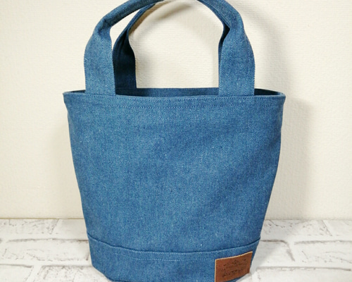 ハンドメイド、トートバック、帆布、オーバル、バケツ型、 ハンドメイド】帆布バケツトートバッグ×革持ち手オーダー専用