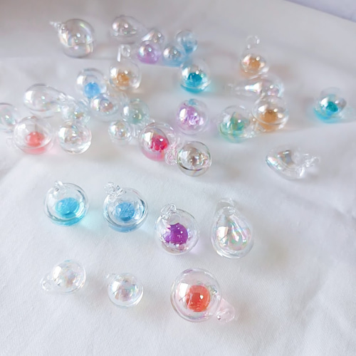 訳あり】【10個】ミックス ガラスボール シャボン玉 ガラスドーム
