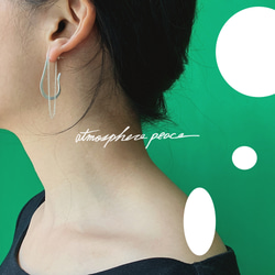 【SV925+K10】Harp: Pierced Earrings 第1張的照片