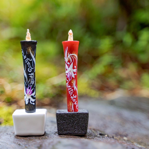 手描き和ろうそく】選べるメッセージろうそく｜2号サイズ / 2本セット