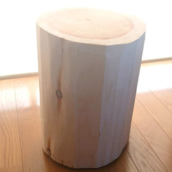 天然木丸太スツール・サイドテーブル・無垢無塗装・オーガニック 4枚目の画像