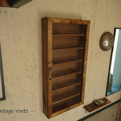 サイズオーダー可] -vintageroots-37壁掛けコレクションケース