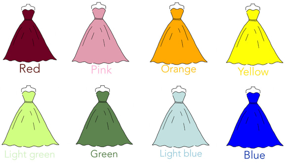 【新作】ドレス色当てクイズ　色当て　クイズ 4枚目の画像