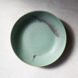 緑青色のボウル　（19cm) 4枚目の画像