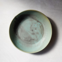 緑青色のボウル　（19cm) 2枚目の画像