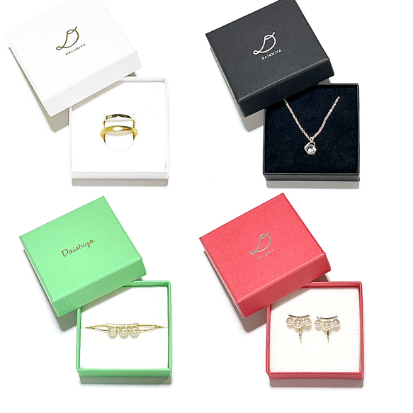 【名入れ箔押し】ましかく箱　ギフトボックス（スポンジ入）50個　60×60×20mm クリックポスト対応 リング