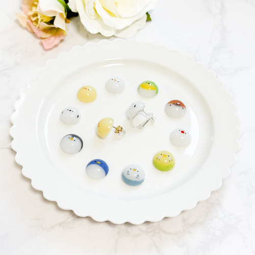 ぷっくり可愛いまんまるひよこ】ヒヨコ ひよこ ピアス イヤリング 