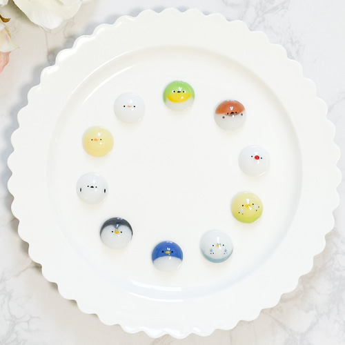 ぷっくり可愛いまんまるひよこ】ヒヨコ ひよこ ピアス イヤリング 