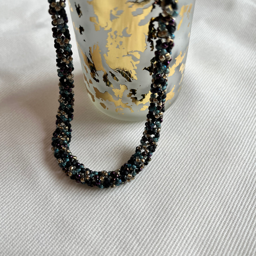 ロープ編みビーズチョーカ(太) チョーカー ぽんchan 通販 15690755