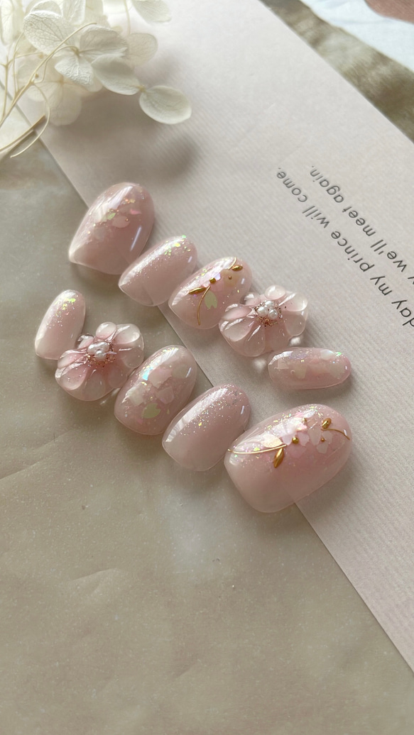 SAKURA luminous flower nail さくらのルミナスフラワーネイル 2枚目の画像