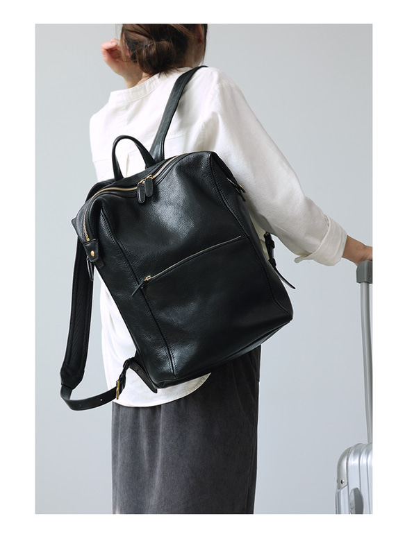 這是一款大容量和高級感的女性背包。#Black 第5張的照片