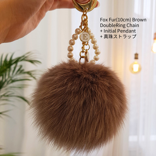 5~10cm ミンクファー 刻印 かばん飾り 革タッセル バッグ