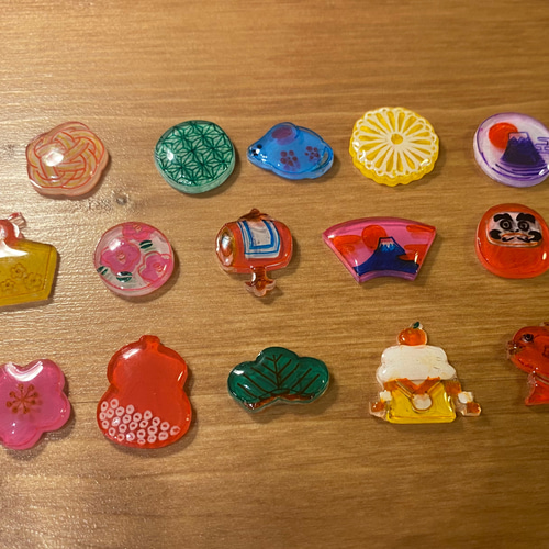 ハンドメイド プラ板 和柄 15個 その他アクセサリー amamihime