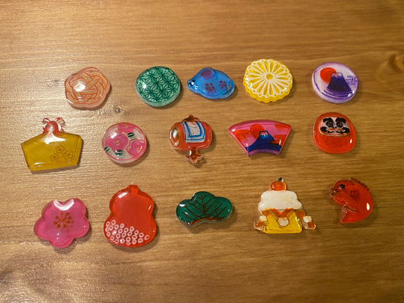 【ハンドメイド】プラ板 ハンドメイド プラ板 和柄 15個 その他アクセサリー amamihime