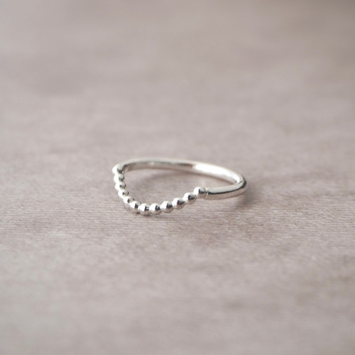 Ball U ring -daily- 華奢 シンプル 重ね付け U字 指輪・リング MAYUMI