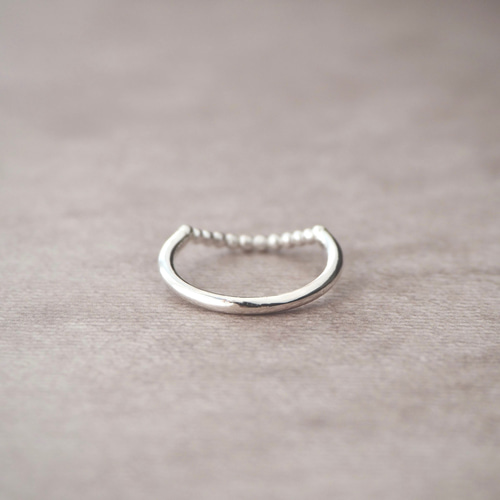 Ball U ring -daily- 華奢 シンプル 重ね付け U字 指輪・リング MAYUMI