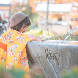 【手編みのどんぐりベレー帽（コットン）ベビー・キッズ・ママ 出産祝い 赤ちゃん 子供 リンクコーデ お揃い 8枚目の画像