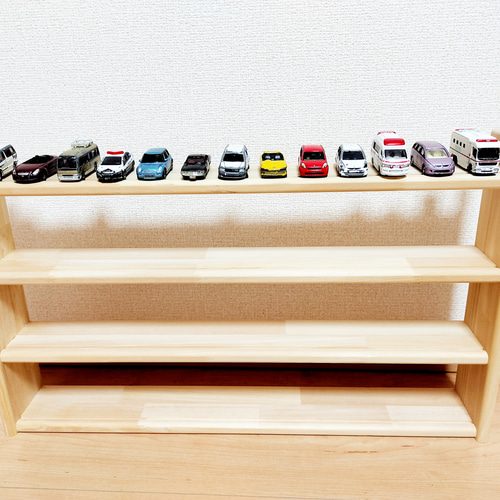 トミカ収納棚 トミカ棚 棚板4段 フリーボックス・小物入れ GOSSAN工房