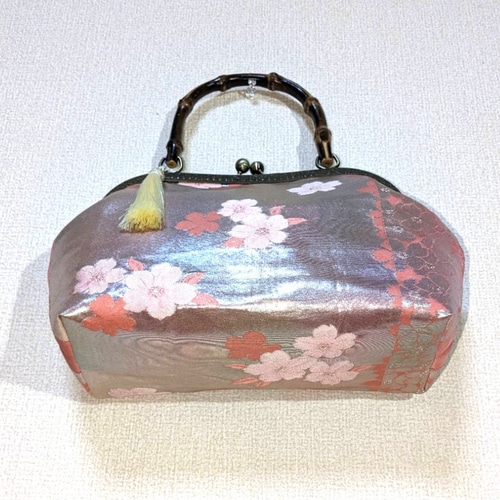 ハンドメイド　帯リメイク　がま口　バッグ 帯リメイク がま口ショルダーバッグ | iichi 日々の暮らしを