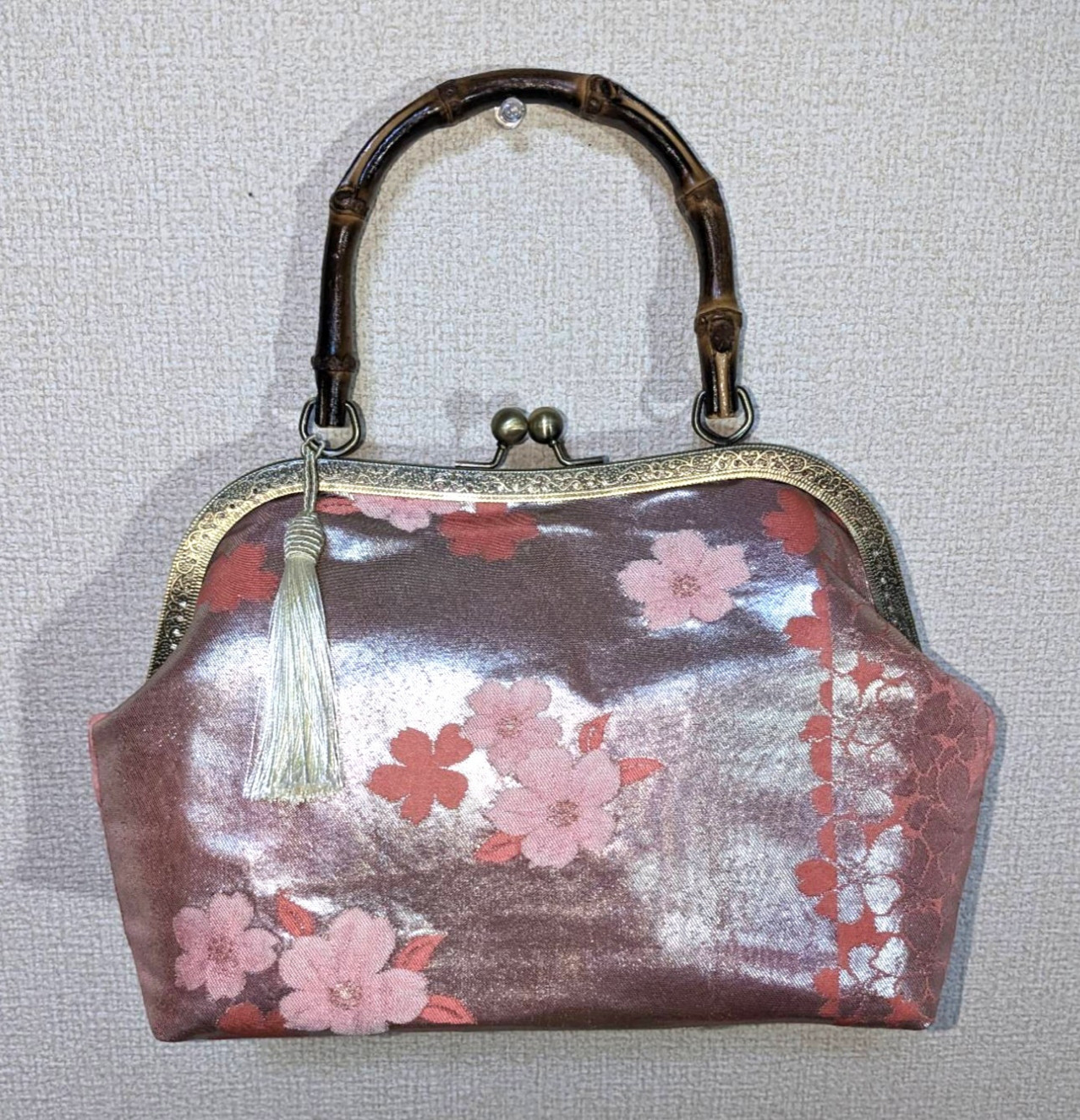 ハンドメイド　帯リメイク　がま口　バッグ ハンドメイド 帯リメイク がま口 バッグ｜Yahoo!フリマ（旧