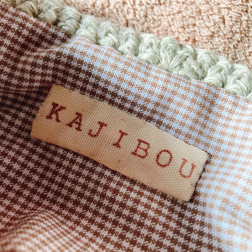 ブルーグリーンの麻紐バック かごバッグ KAJIBOU 通販 15691877