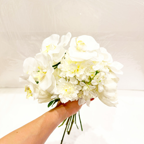 再販】胡蝶蘭のミニブーケ ウェディング 結婚式 アーティフィシャル