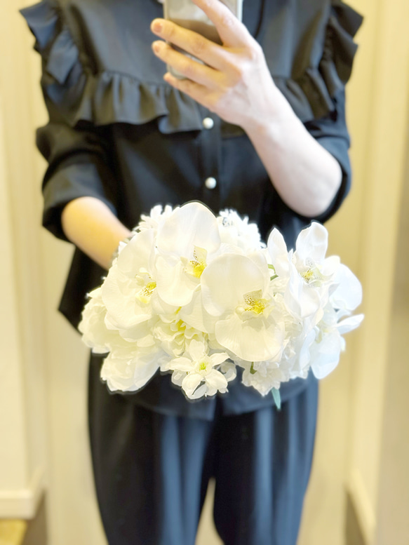 再販】胡蝶蘭のミニブーケ ウェディング 結婚式 アーティ