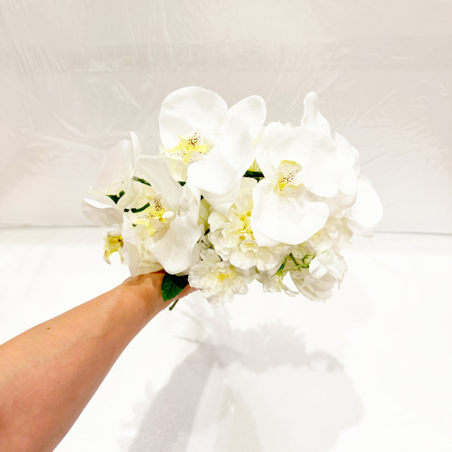 再販】胡蝶蘭のミニブーケ ウェディング 結婚式 アーティフィシャル