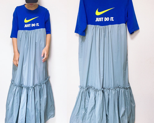 【新品未使用】NIKEジャージリメイクワンピース d45a340d17e9cf25382bb2db835852