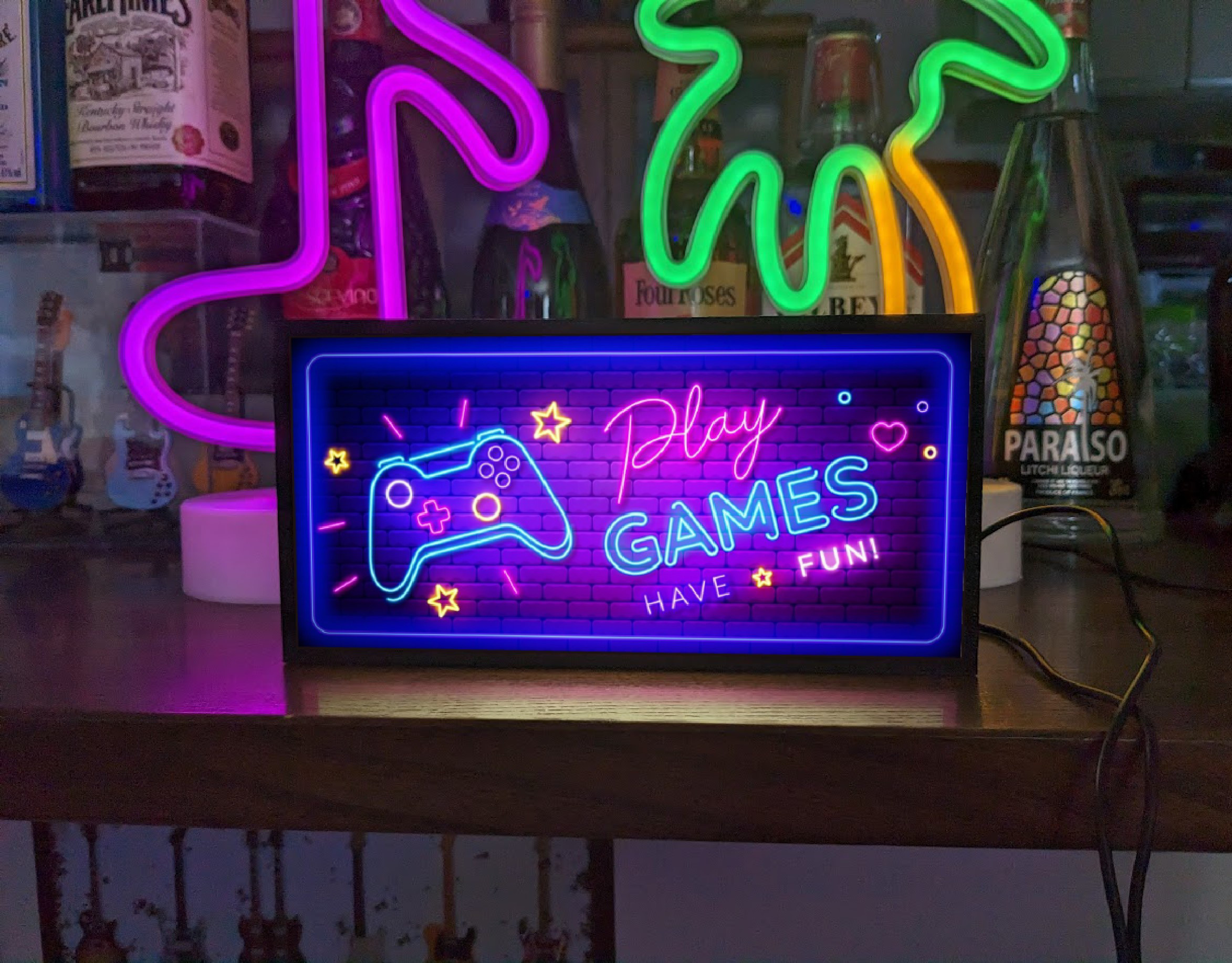 オリジナルネオンサイン 遊技場案内看板 ネオン管 お洒落 オーダーメイド