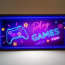 Eスポーツ ゲーム プレイゲーマー ゲームセンター ゲームルーム ミニチュア サイン 看板 置物 雑貨 ライトBOX 2枚目の画像
