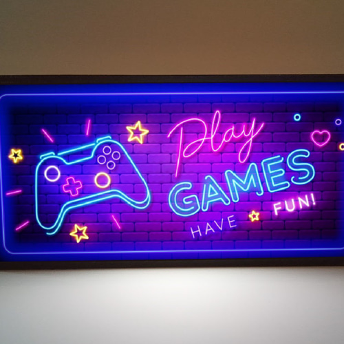 【文字変更無料】GAME ゲームルーム Eスポーツ 看板 置物 ライトBOX GAME ゲーム ルーム ゲームセンター Eスポーツ 看板 置物 雑貨