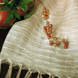 京都丹後で織られた絹のストール 草木染め 紫色 送料無料