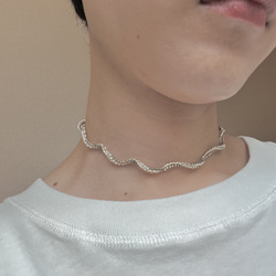 ツイスト編みビーズチョーカー チョーカー ぽんchan 通販 15692308