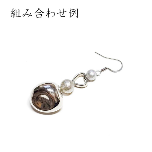 ターコイズグリーン エアパール コットンパール風ビーズ 両穴 4-10mm