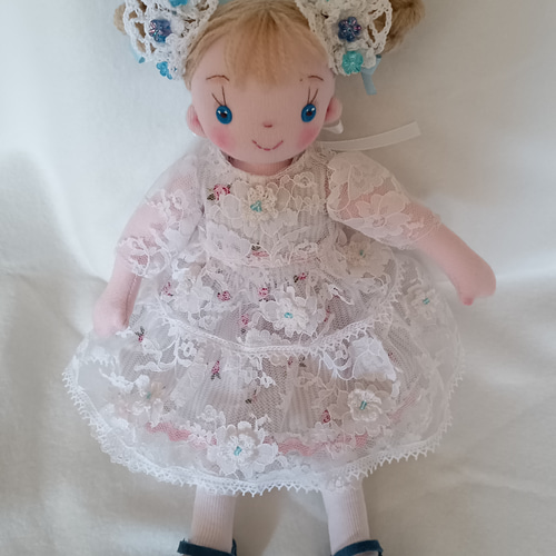 創作人形 「正義って何？」布貼り ハンドメイド 送料込】着せ替え布人形 パセリちゃん 手作り人形 布人形