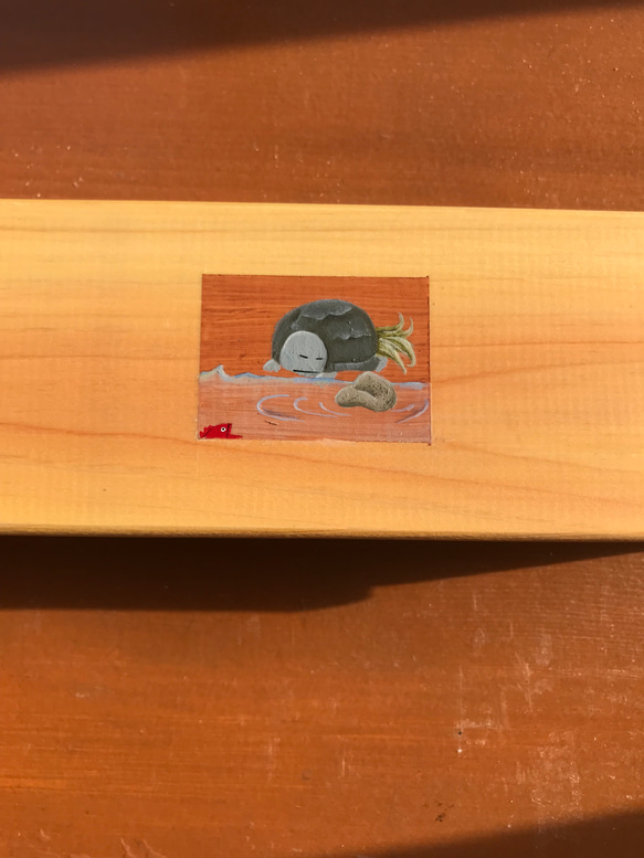 食卓に置ける箸箱(かめ）蓋付き箸入れ　ヒノキの箸箱　片手で開けられるカトラリーケース　小物入れ　メガネ入れ 3枚目の画像