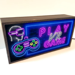 ゲーム VR バーチャル プレイ 対戦 ゲームセンター ミニチュア サイン ランプ 看板 置物 雑貨 ライトBOX 4枚目の画像
