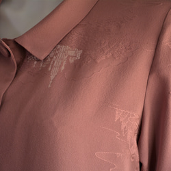 着物リメイク　ロングワンピース＆ロングコート　（絹着物地）七分袖 11枚目の画像