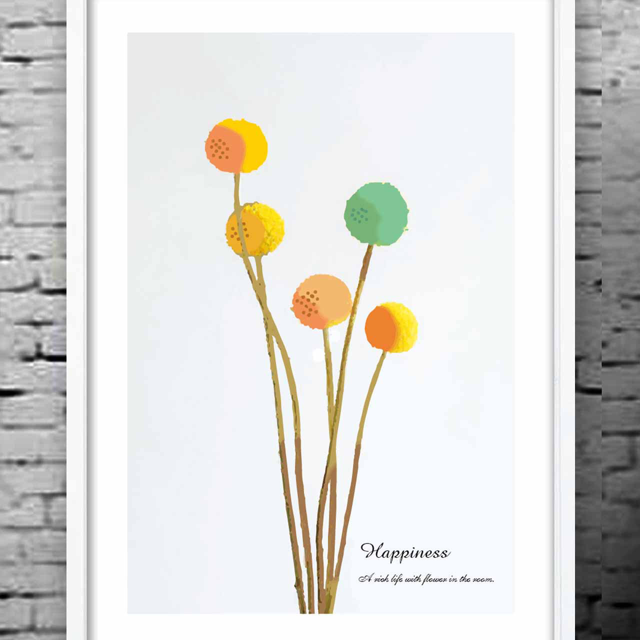 キャンディフラワー　花　イラスト　ポスター　アート/sei（新着順）検索　全作オリジナル　結婚祝い　新築祝い　1261