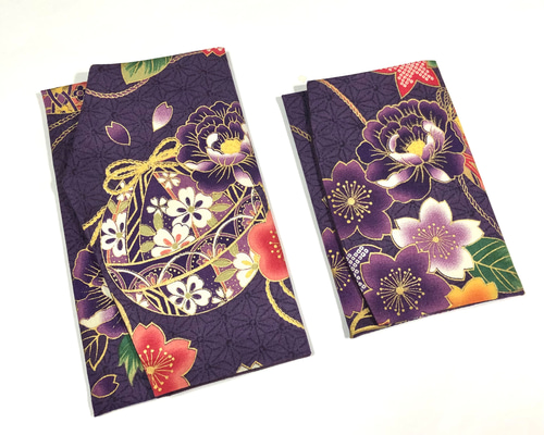 ぷくぷくさま 慶弔両用袱紗◇麻の葉に手鞠の袱紗 セミハード ご祝儀袋・袱紗（ふくさ