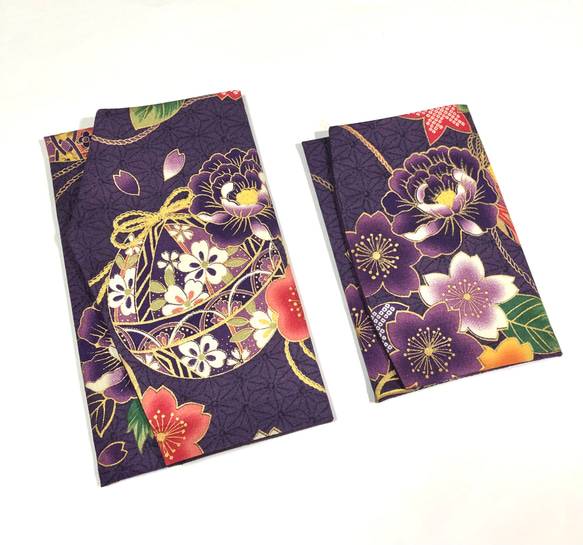 慶弔両用袱紗◇麻の葉に手鞠の袱紗 セミハード ご祝儀袋・袱紗（ふくさ