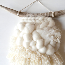 [獨一無二的物品] 浮木編織掛毯“牛奶色掛毯。 t&#39;』 第2張的照片