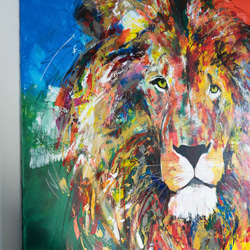 Title "LION" contemporary paint 第13張的照片