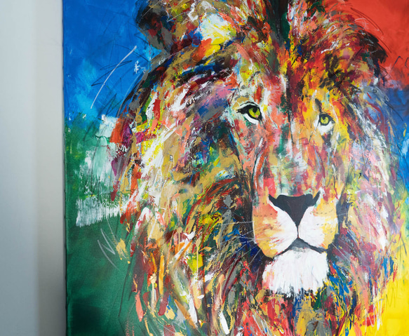 Title "LION" contemporary paint 第13張的照片