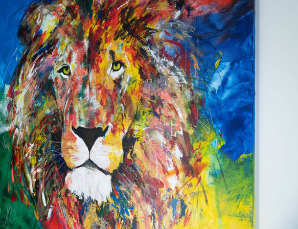 Title "LION" contemporary paint 第16張的照片